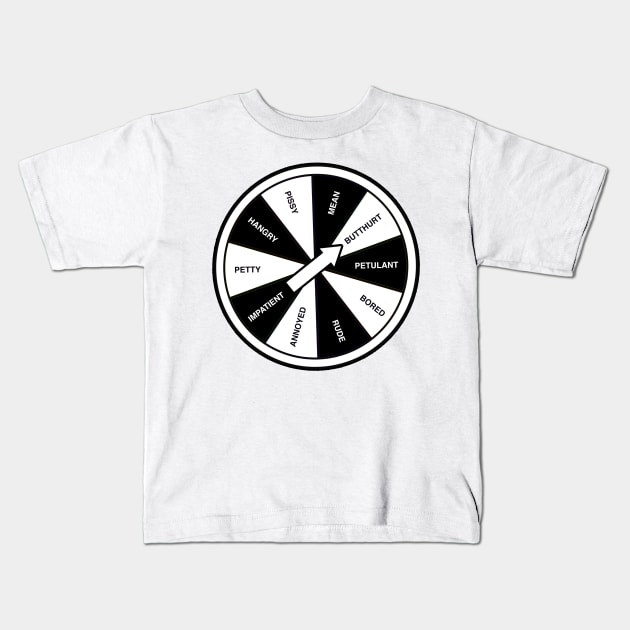 Butthurt Wheel Kids T-Shirt by Nerdpins